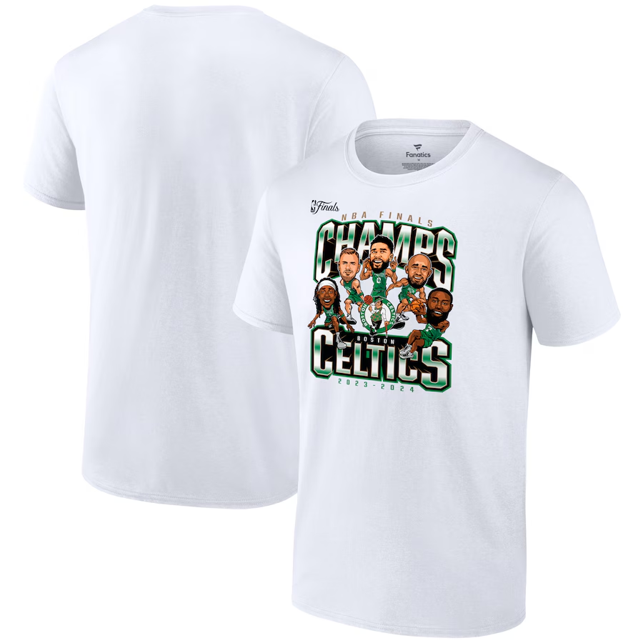 Men NBA Boston Celtics  2024 Champions T shirts white style 15